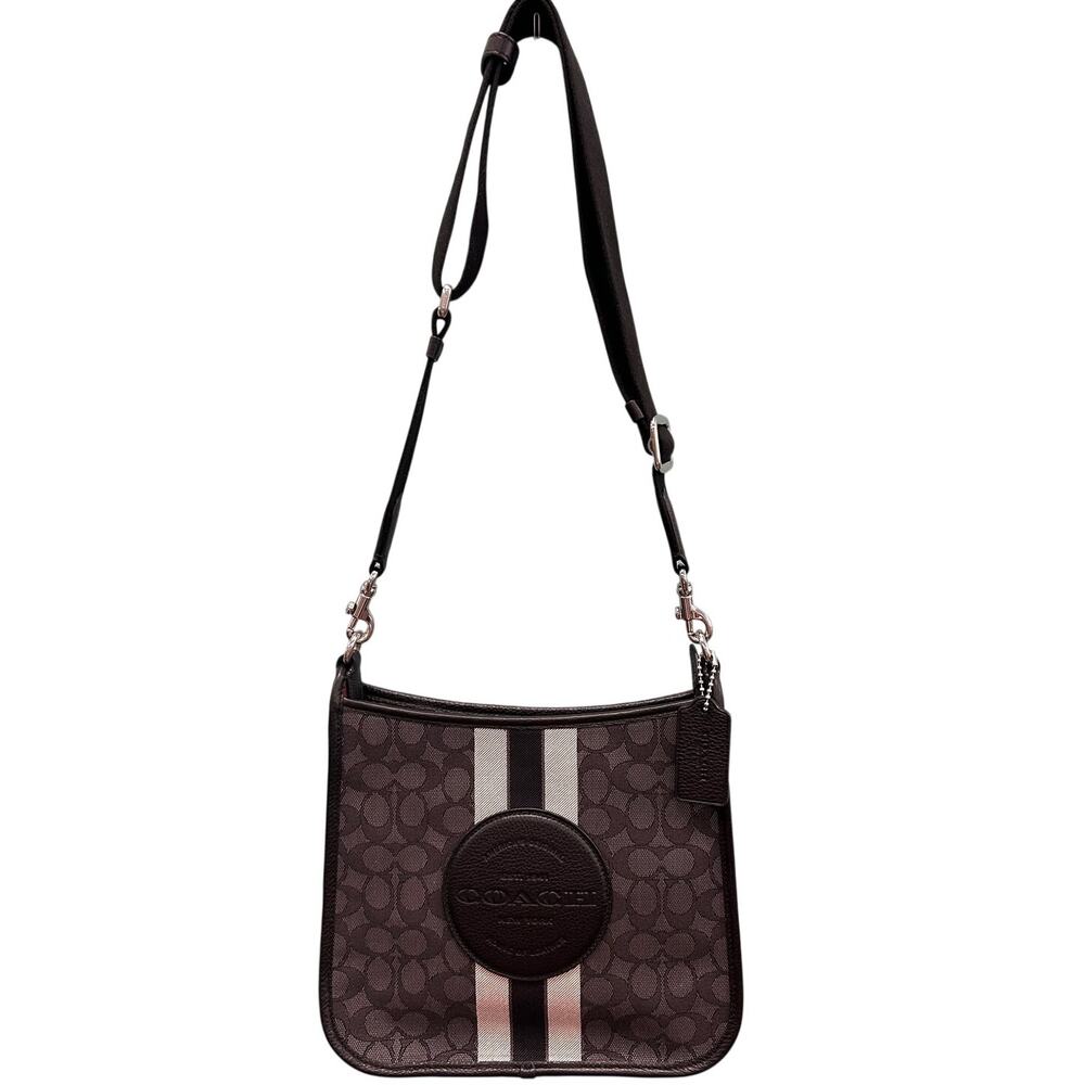 Coach Dempsey File Bag in Signature Jacquard Crossbody Zip Adjustable Strap